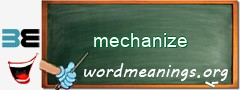 WordMeaning blackboard for mechanize